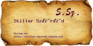 Stiller Szórád névjegykártya